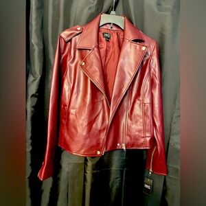 INC International Concepts Women's Faux Leather Jacket size M